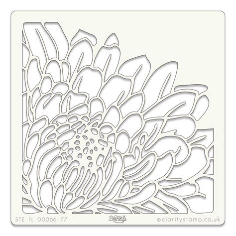 Chrysanthemum Stencil 7 X 7 Drawing Stencils Stencil Printing