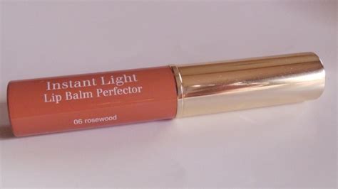 clarins 06 rosewood instant light lip balm perfector review