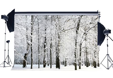 Mohome Polyster 7x5ft Photography Backdrop Christmas Snow Covered
