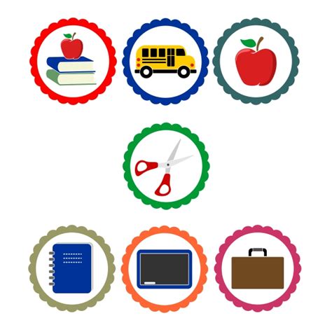 Download School Cupcake Toppers Cuttable Design