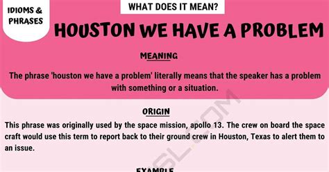 Houston We Have A Problem Meaning With Helpful Examples 7esl