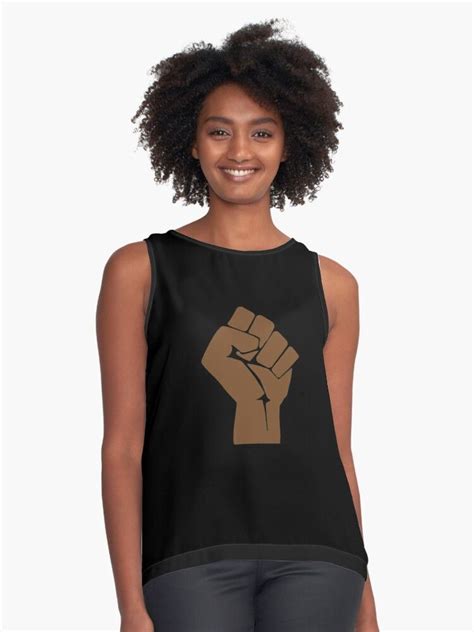 Juneteenth Black Lives Matter The Raised Fist The Clenched Fist Sleeveless Top By Wtfbba