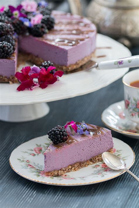 Be sure to let the food processor do its job and process the cheese until it has a. Vegan, No-Bake Blackberry Cheesecake - The Healthy Tart