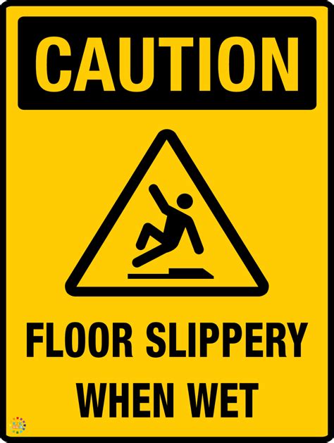caution floor slippery when wet sign various sizes sign and sticker options ebay