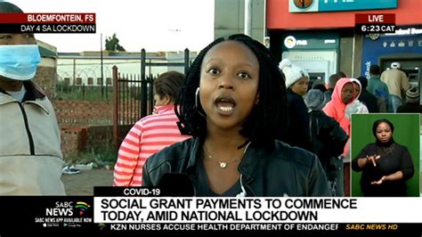 Social Grant Payments To Commence Today Free State Youtube