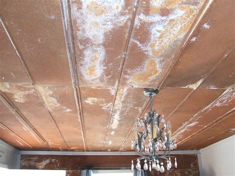 Extra memorial day savings for limited time. rusty tin ceiling in pool house | Tin ceiling, Camp house ...