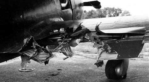 This P 47 Returned Home Safely Despite Severe Battle Damage C 1944
