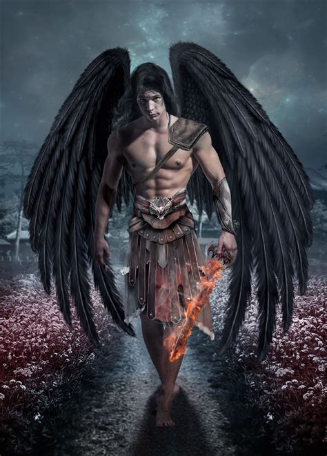 Dark Angel By Bartinerro On Deviantart Dark Angel Angel Warrior Male Angel