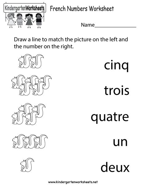 20 Lovely Worksheet Numbers In French