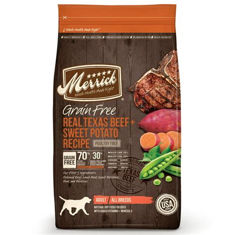 Merrick Grain Free Real Texas Beef And Sweet Potato Recipe Dry Dog Food