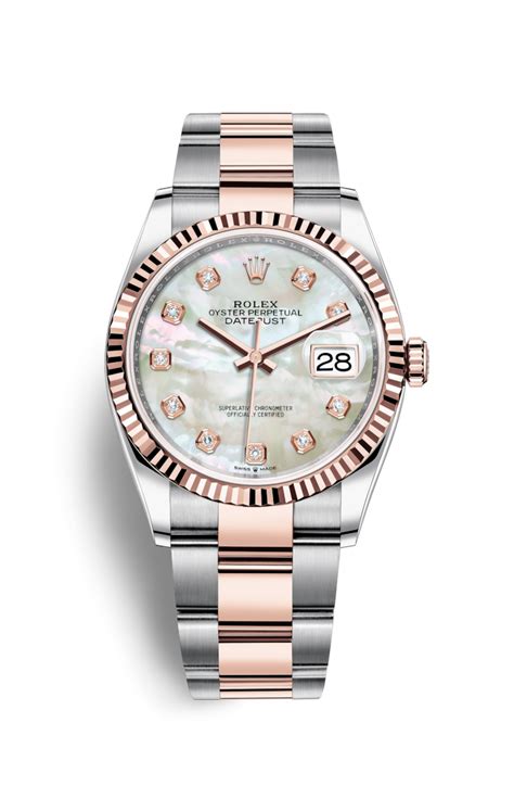 Rolex 126231 0022 Datejust 36 Stainless Steel Everose Fluted