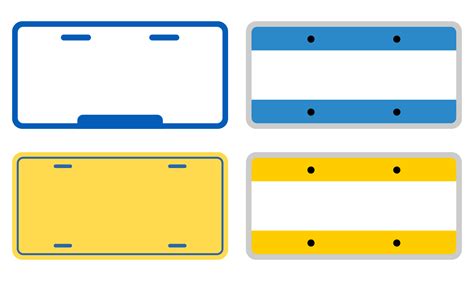 License Plate Template Pdf width=
