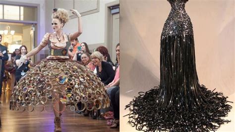 Creative Dresses Made Out Of Recycled Materials Youtube