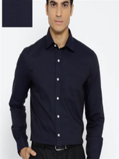 Buy Arrow Men Blue Original Slim Fit Solid Formal Shirt Shirts For