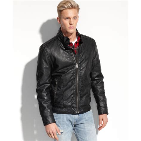 Check spelling or type a new query. Lyst - Guess Coats Light Weight Faux Leather Moto Jacket ...
