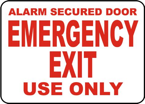 Emergency Exit Use Only Sign Save 10 Instantly