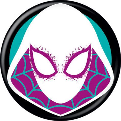 Spider Gwen Costume Mask Button