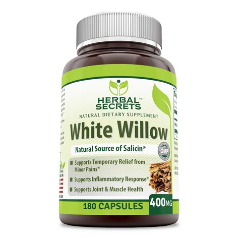 Herbal Secrets White Willow Bark Mg Capsules Walmart Walmart