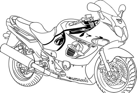 For the small & the big; Free Printable Motorcycle Coloring Pages For Kids