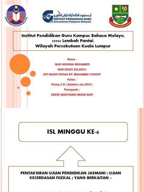 Ujian akan ditamatkan jika murid tidak melakukan aktiviti. Ujian Kecerdasan Fizikal 'Bangkit Tubi'