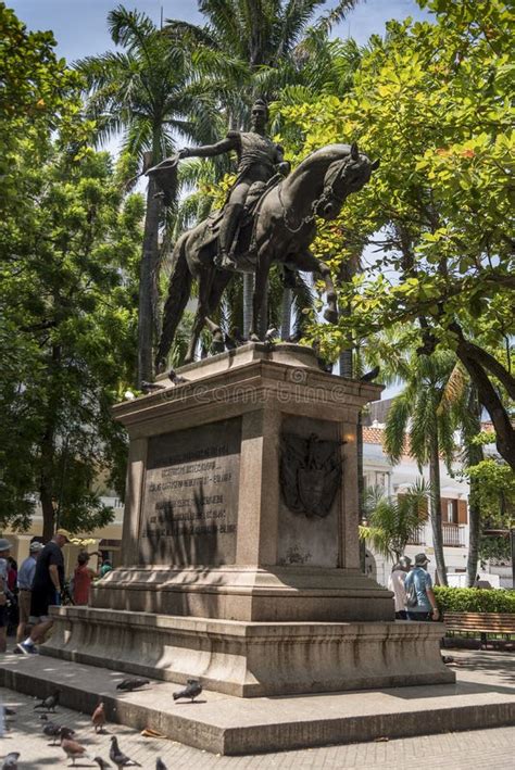 Statue Of Simon Bolivar In The Plaza De Bolívar Editorial Stock Photo