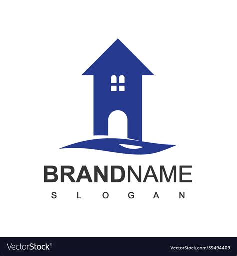 Beach House Logo Design Template Royalty Free Vector Image