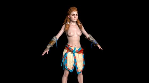 Rule D Aloy Breasts Horizon Zero Dawn Nipples Pewposterous Red