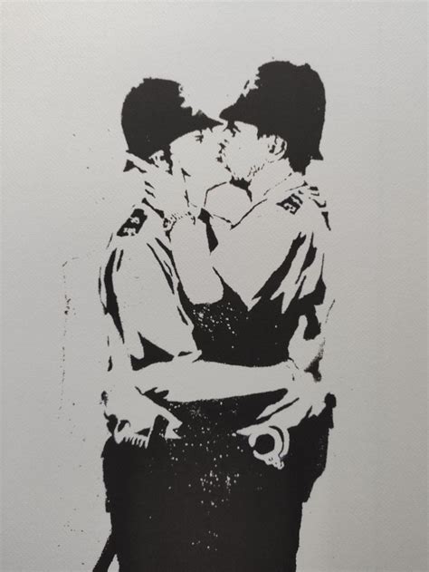 Banksy Signed Kissing Coppers Certificate Banksy Art Etsy