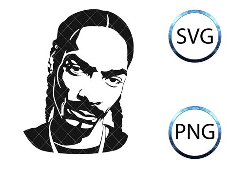 Snoop Dogg SVG Cutting Files 3 Rappers Digital Clip Art Hip | Etsy