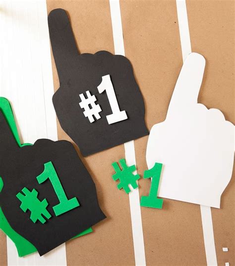 Diy Foam Finger For A Superbowl Party Or Football Party Diy Football