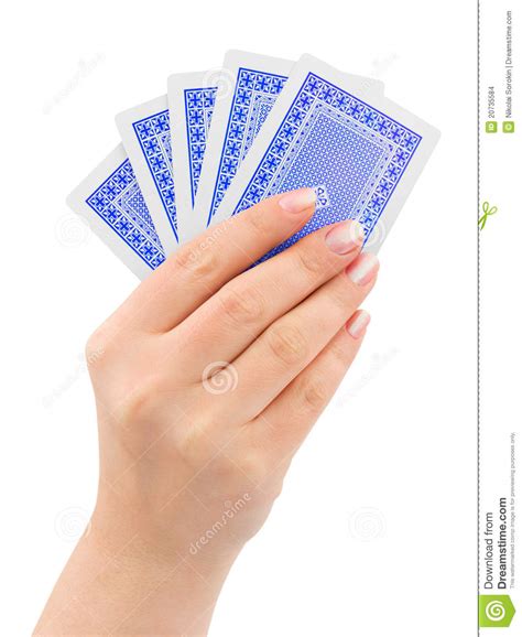 Your card will be printed and delivered by a member of upmc. Hand with playing cards stock photo. Image of game, gamble ...