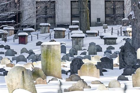 Boston Massachusetts Granary Burial Ground Editorial Photo Image Of