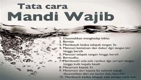 Pengertian Mandi Wajib, Penyebab, Niat, Rukun, Sunah dan Tata Cara