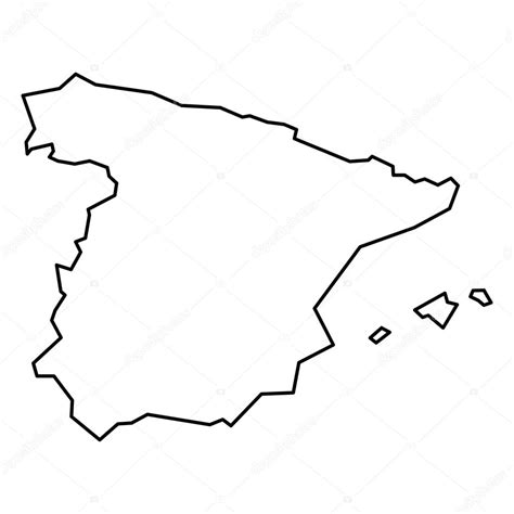 Silueta Mapa España Mapa