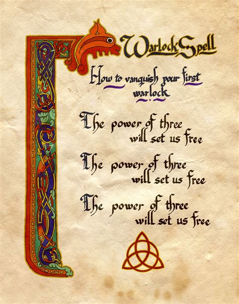 Warlock Spell Charmed Book Of Shadows Charmed Book Of Shadows