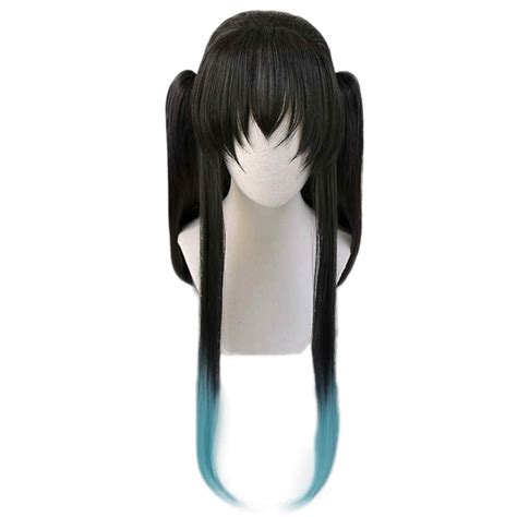 Tokitou Muichirou Ponytails Costume Long Straight Wig Anime Demon