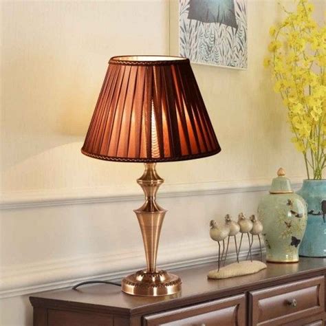 13 Antique Brass Bedroom Led Bulb Table Lamp Costway Table Lamp
