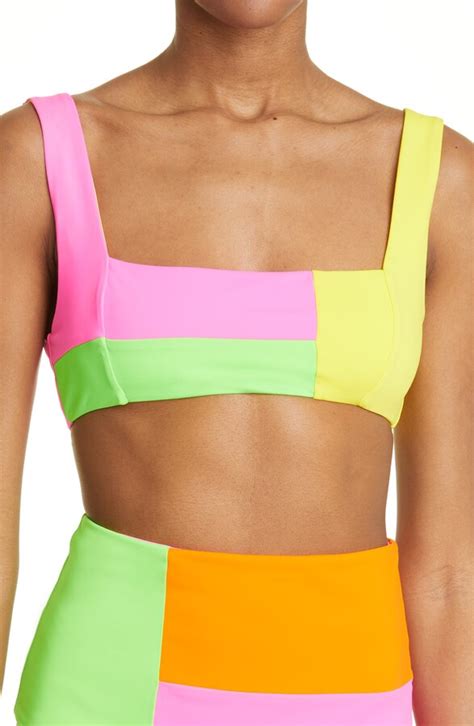 Mara Hoffman Meli Colorblock Bikini Top ShopStyle Two Piece Swimsuits