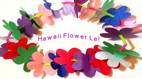 Hawaii Flower Lei Diy Paper Craft Tutorial Youtube