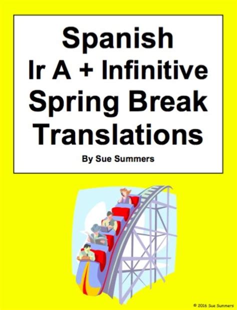 Fumar es malo para la salud. Spanish Ir A Infinitive 10 Sentences and Spring Break ...