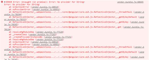 Angular Uncaught In Promise Error No Provider For String Stack Overflow