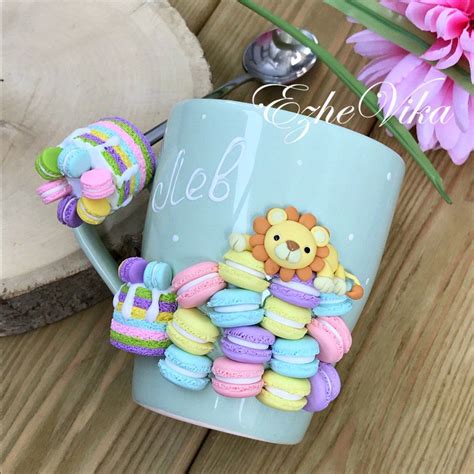 Mugs Decorated With Polymer Clay Fimo Diy Polymer Clay Tutorials
