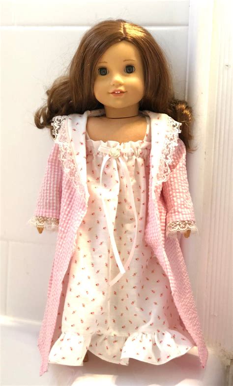 18 Inch Doll Clothes Vintage Style Nightgown And Dressing Gown Made To Fit 18 Girl Dolls