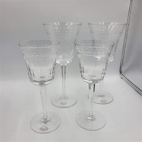 Wedgwood Crystal Stemware Dynasty Pattern Wine Glasses And Etsy