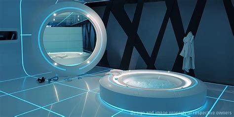 Modern Lighting Bathroom Futuristic Interior Futuristic Bathroom