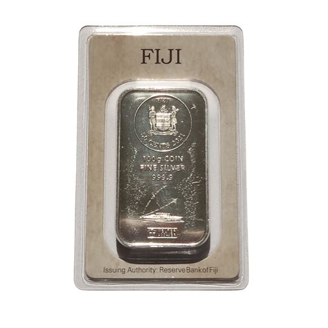 100 G Silber Argor Heraeus Fiji Islands Münzbarren Geprägt