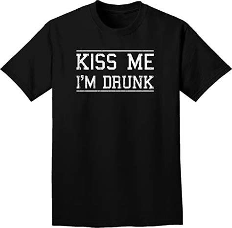 kiss me i m drunk adult dark t shirt