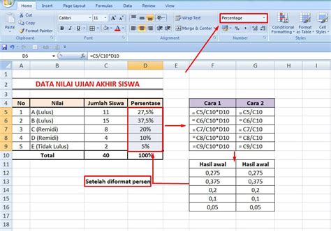 Cara Darab Dalam Excel Cara Menghitung Rumus Persen Di Excel My Xxx