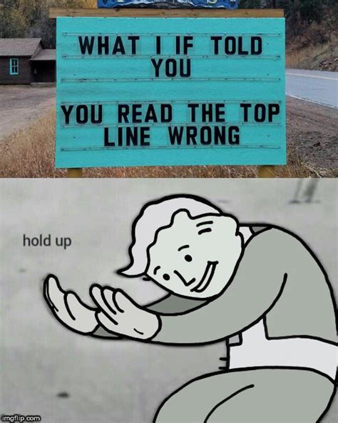 Hold Up Sign Blank Template Imgflip
