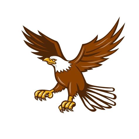 American Eagle Swooping Isolated Retro 10925252 Vector Art At Vecteezy